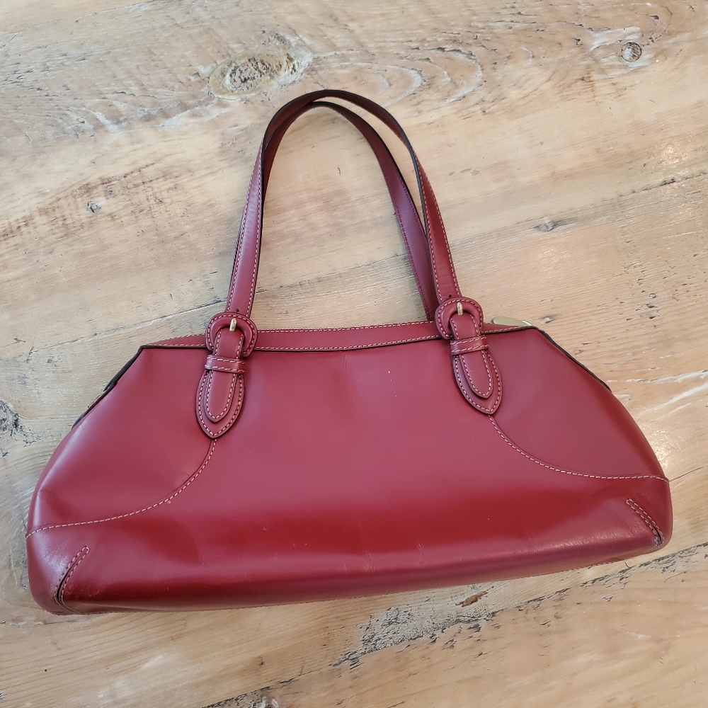 Cole Haan Red Leather Satchel